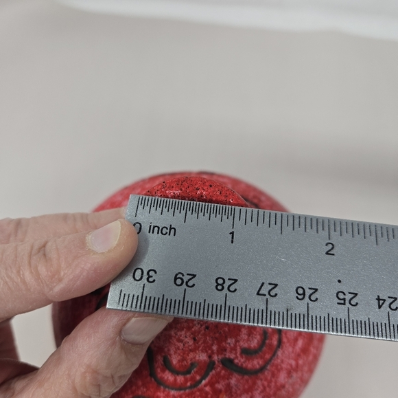 R.D. Guillen Handmade Studio Pottery Red Pink Splash Of Black Primitive Look - Picture 9 of 10